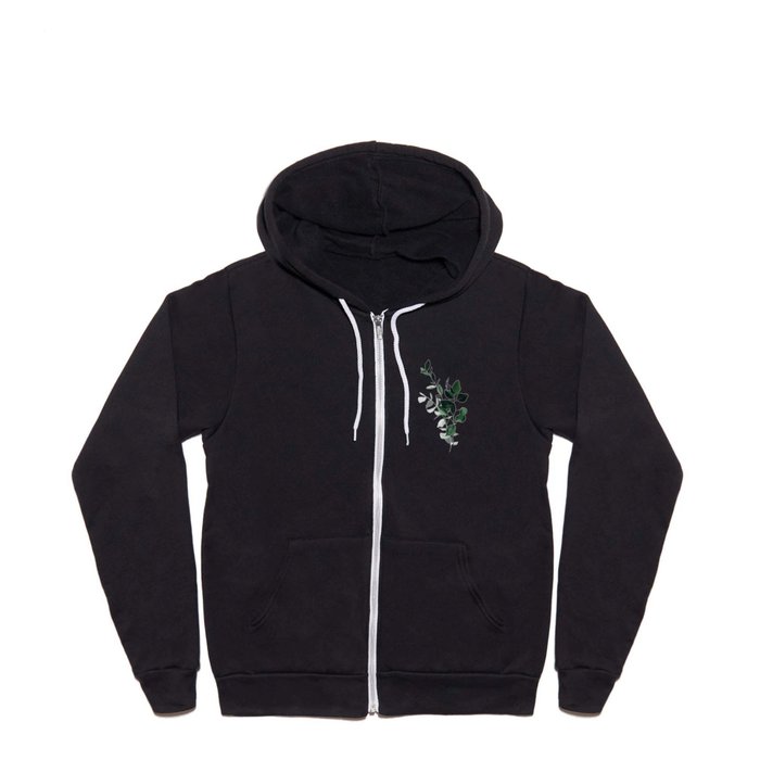 Botany Leaves ~Watercolor Full Zip Hoodie