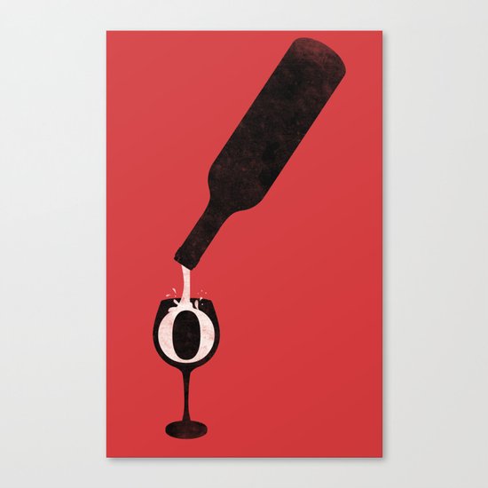 Wine-O (Red) Canvas Print