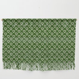  Green and white hearts for Valentines day Wall Hanging