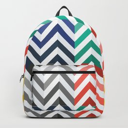 Colorful Flat Herringbone Pattern Backpack