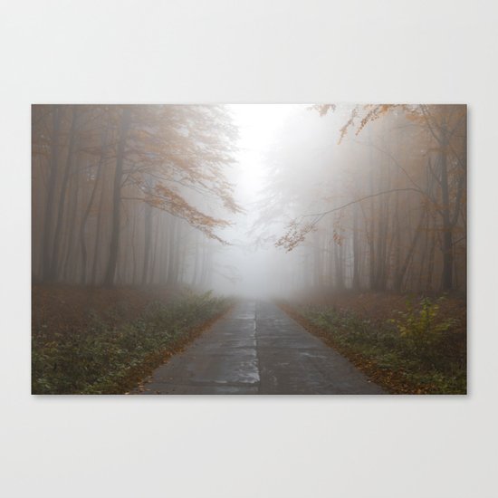 Forest Walk #fog Canvas Print