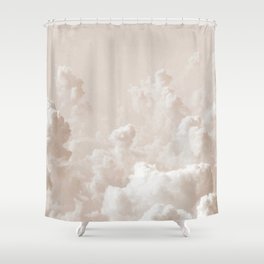 Light Academia Aesthetic white clouds Shower Curtain