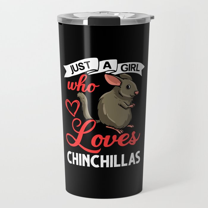 Chinchilla Animal Cute Funny Cage Bath Travel Mug