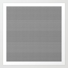 Black and white Houndstooth pattern Art Print