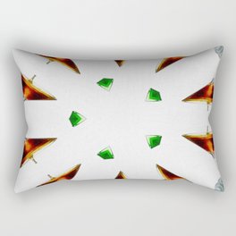 Orange mimosa cocktails and martini aperitifs alcoholic beverages mixed drinks wine glass motif on the rocks portrait painting Rectangular Pillow