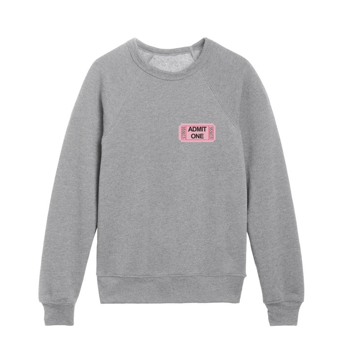 pink cinema ticket Kids Crewneck