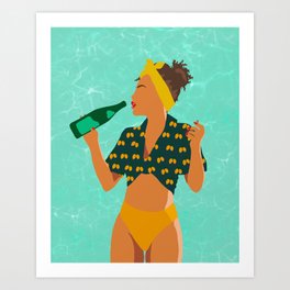 Capri Fashion Girl Art Print
