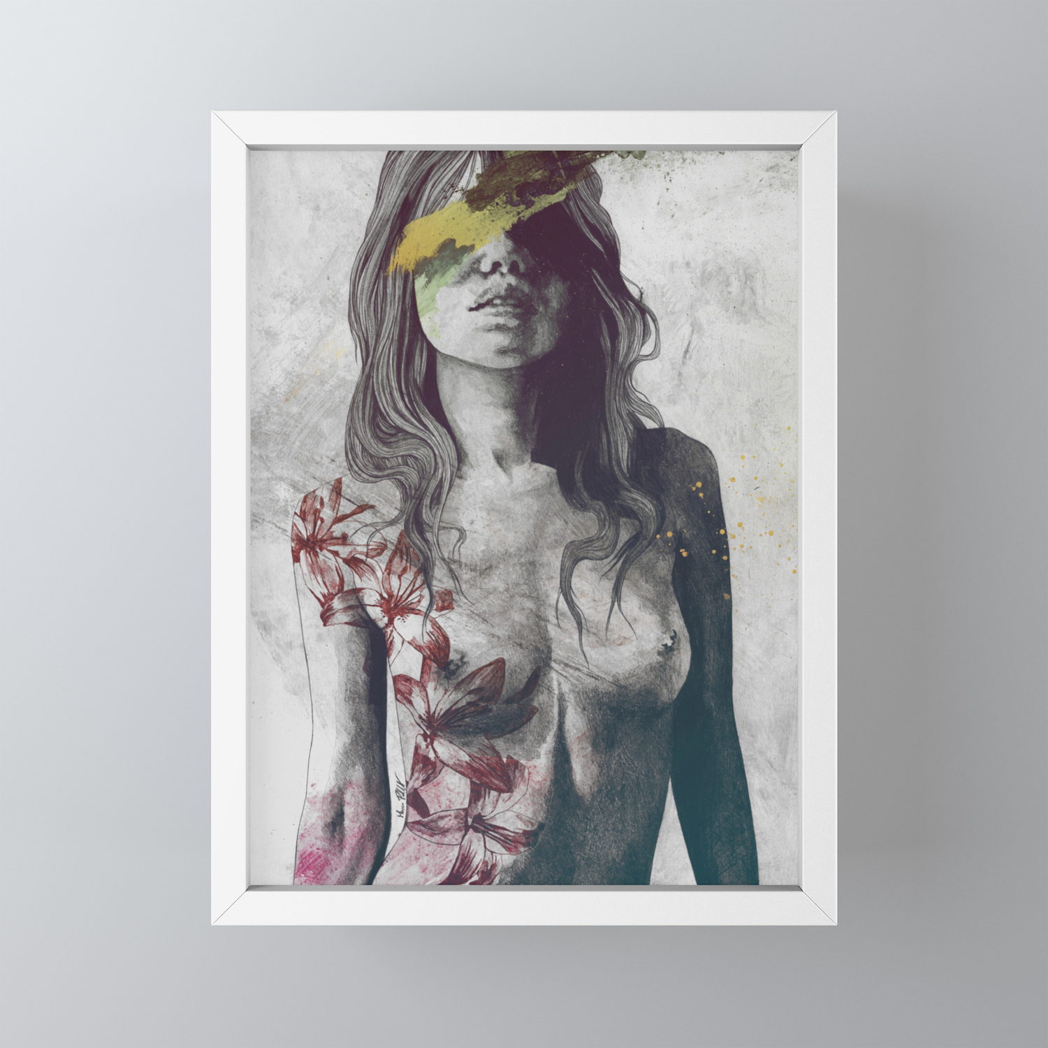 To The Marrow Autumn Nude Faceless Girl In Topless With Lilies