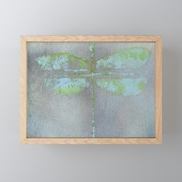 recycled wood dragonfly Framed Mini Art Print