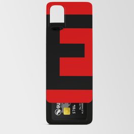 Letter E (Black & Red) Android Card Case