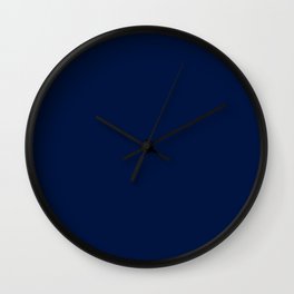 Cetacean Blue - solid color Wall Clock