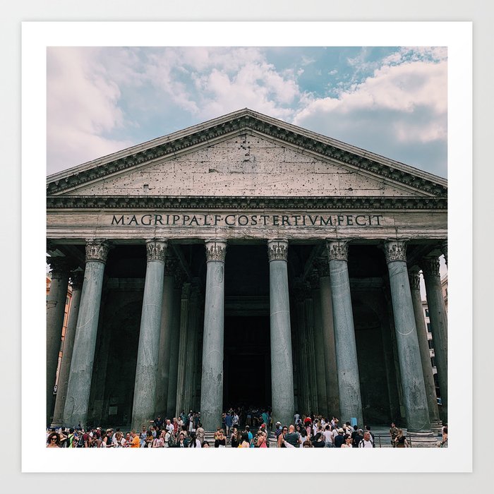 Italy Photography - Pantheon Roman Temple In Rome Art Print