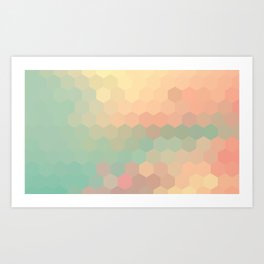 PEACH AND MINT HONEY Art Print