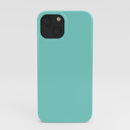 Aqua Teal Blue Solid Color iPhone Case