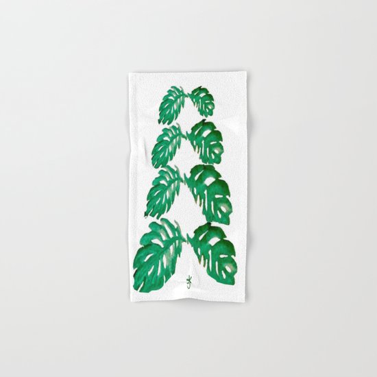 Holiday Tree Leaves perfect for a card Hand & Bath Towel
