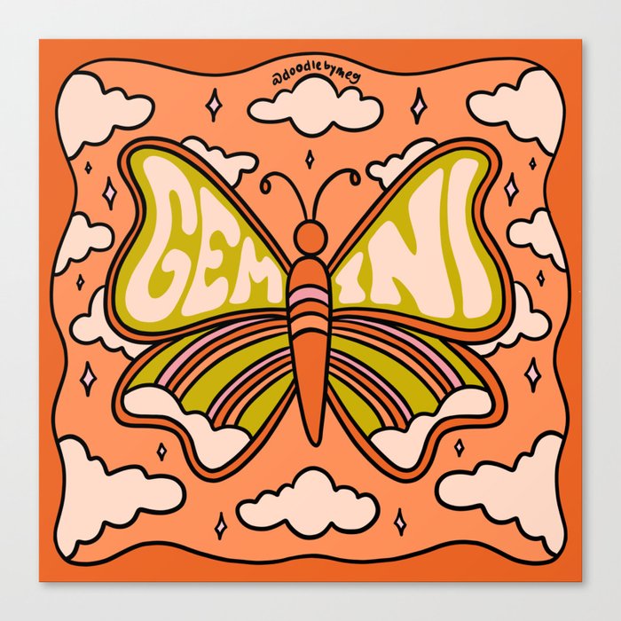 Gemini Butterfly Canvas Print