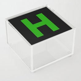 Letter H (Green & Black) Acrylic Box