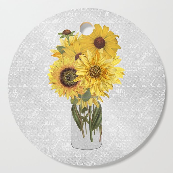 sunflower cutting board