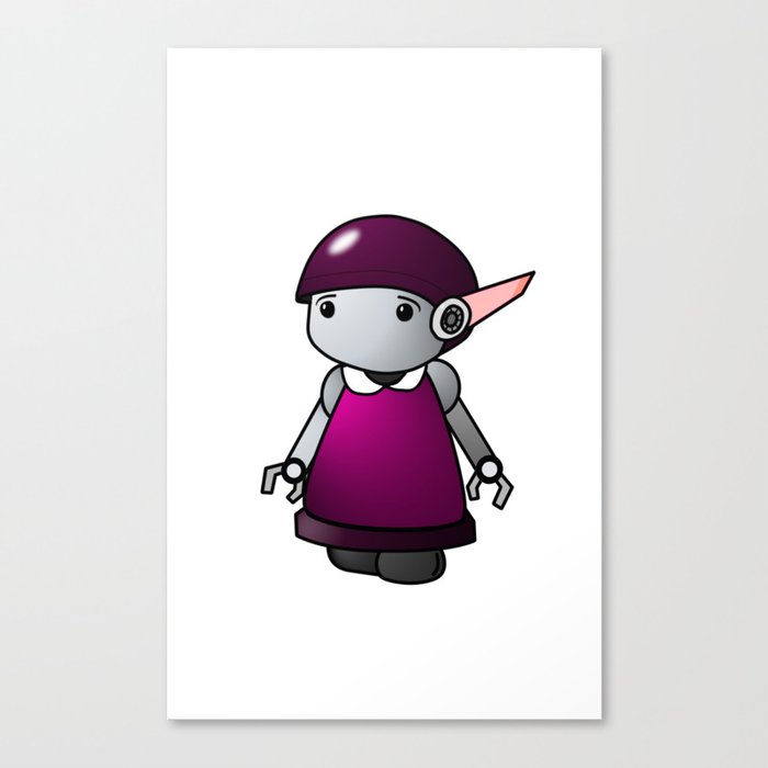 Robinette, the Robot girl Canvas Print