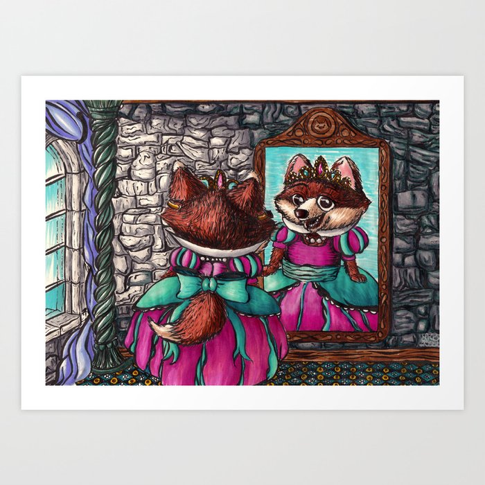 Foxy Princess Art Print