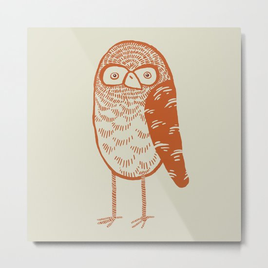 Neutral Owl Metal Print