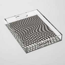 Wavy Dots - Grey & White Acrylic Tray
