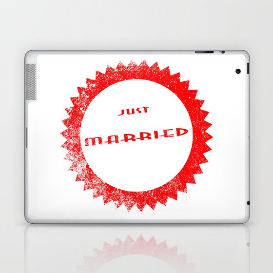 Just Married Ink Stamp Laptop & iPad Skin