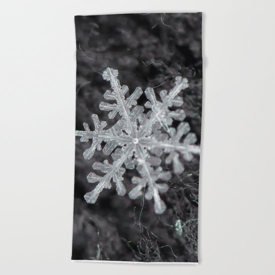 Snowflake Closeup #1 Beach Towel