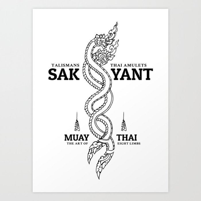 Serpent Sak Thai Art Print | Society6