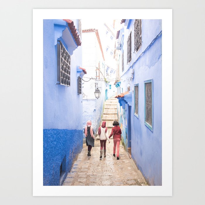 Sunny days Ahead - Chefchaouen, Morocco - The Blue City Art Print