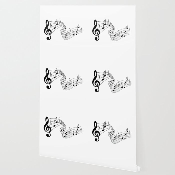 Vintage Music Treble Clef Wallpaper By Magnum Society6