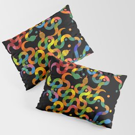 Snake Game On Black Pillow Sham