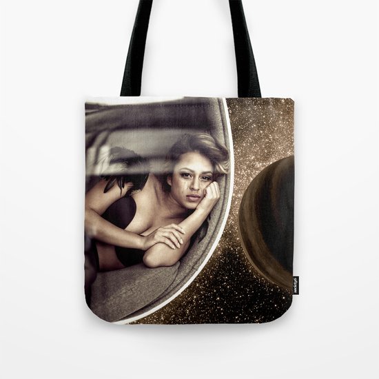 Sad walk in Space Tote Bag