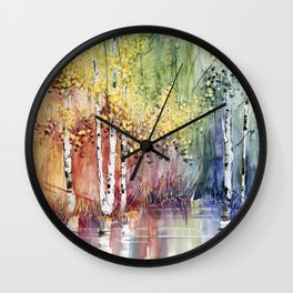4 Season watercolor collection - summer Wall Clock
