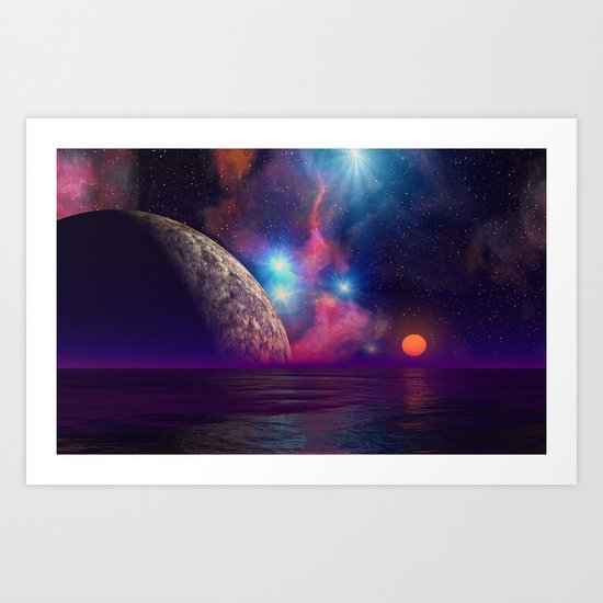 Stars and planets Art Print
