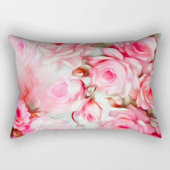 Shabby Chic Pink Rectangular Pillow