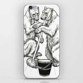 Polar bears cleaning up iPhone Skin