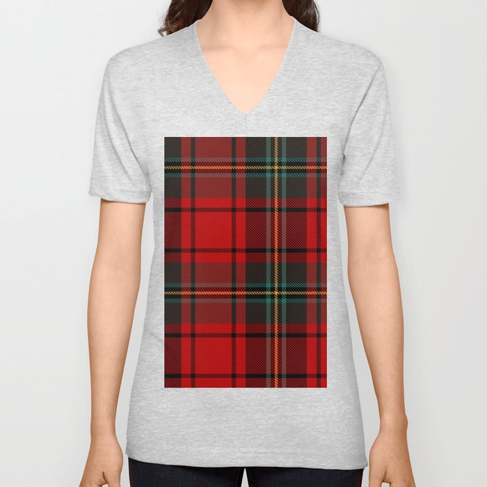 Lumberjack | Red and Green Buffalo Plaid Pattern | Christmas Red Pattern  V Neck T Shirt