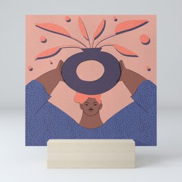 Flower vase Mini Art Print