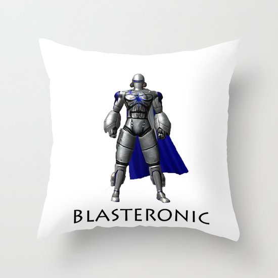 Blasteronic Throw Pillow