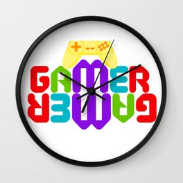 Gamers, Diversión entre amigos Wall Clock | Gamer, Ink, Game, Pattern, Abstract, Nerds, Jugar, Graphicdesign, Typography, Controlremoto 