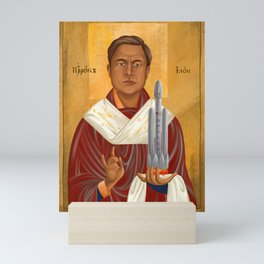 Holy Prophet Elon Musk Mini Art Print