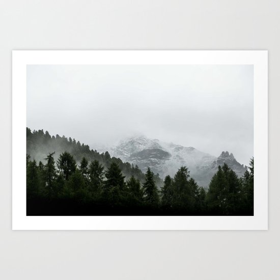 Faded Forest Landscape Art Print