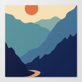 Mountains & River II Canvas Print