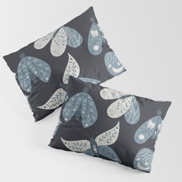 Moths in Blue Pillow Sham
