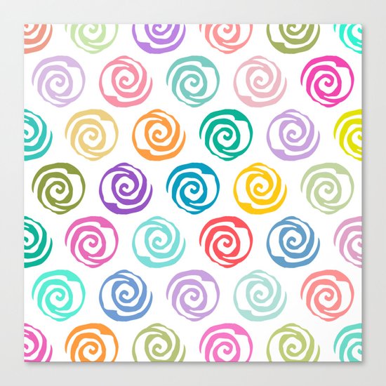 Circles Abstract Seamless Pattern Canvas Print