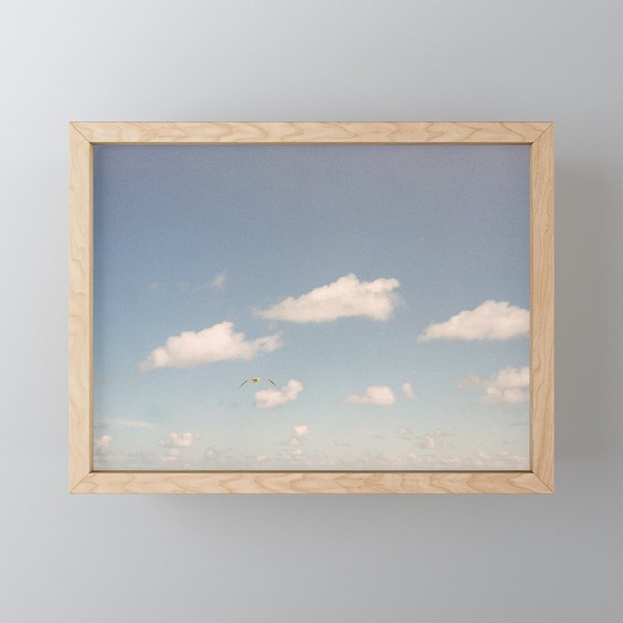 Vintage Seaside Sky Framed Mini Art Print