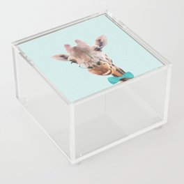smiling giraffe whimsical print Acrylic Box