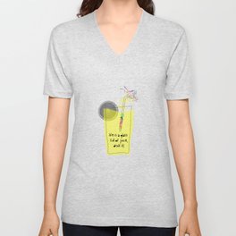 life is a glass of juice, drink it! V Neck T Shirt