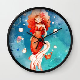 Ginger the Mermaid  Wall Clock